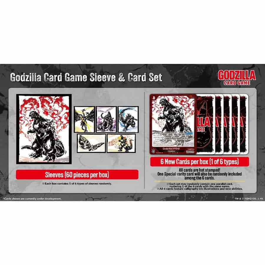Godzilla Card Game : Sleeves and Card Set - Ink-Brushed Monster Rampage English